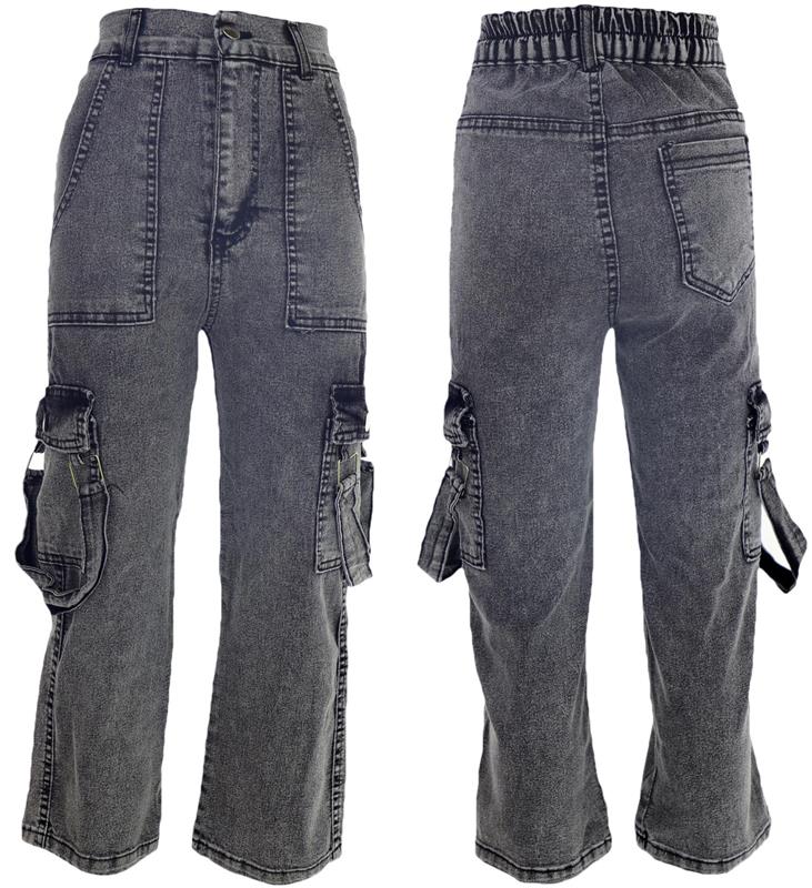 2560 gri kız çocuk kot pantolonlar toptan 6-7-8-9-10 yaş