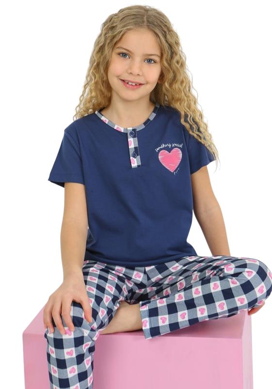 78886 kaliteli kız çocuk pijama takımları toptan 6/9 yaş
