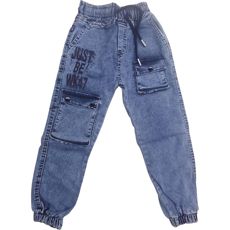 2097 toptan 3/7 yaş erkek çocuklar için komando cepli kot pantalon