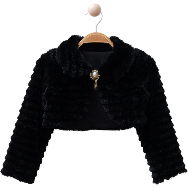 2106 toptan 10/13 yaş kızlar için mevsimlik çizgili pelüş bolero