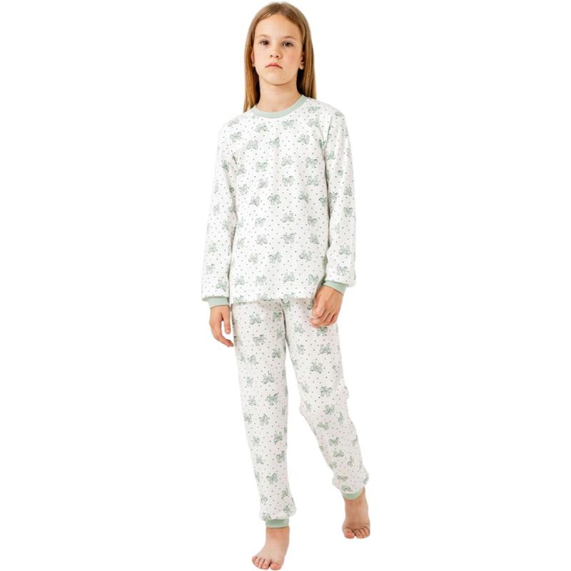 19082 toptan 10/12 yaş kız çocuklar için mevsimlik pijama takımı
