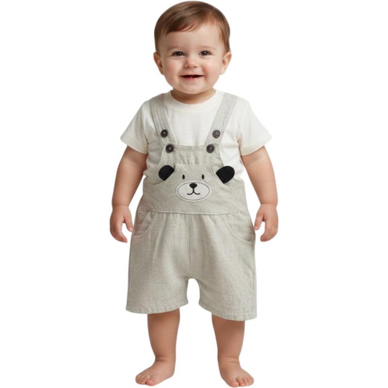 9939 yazlık bebek takımlar toptan salopetler 6-9-12-18 ay