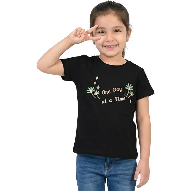 4106 toptan 1-4 yaş arası kız çocuklar için yazlık tişörtler