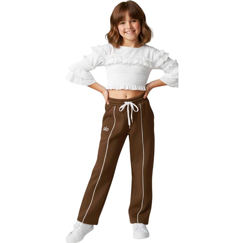3711 toptan 5/8 yaş arası kız çocukları için çocuk spor pantolonu,tek altlar