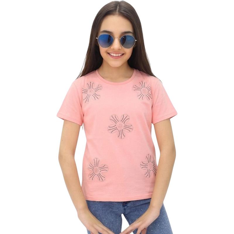 10939 toptan 5-8 yaş kız çocuklar için yazlık tişört