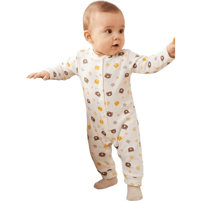 3092 toptan 3-6-9 aylık bebek uzun kollu tulum