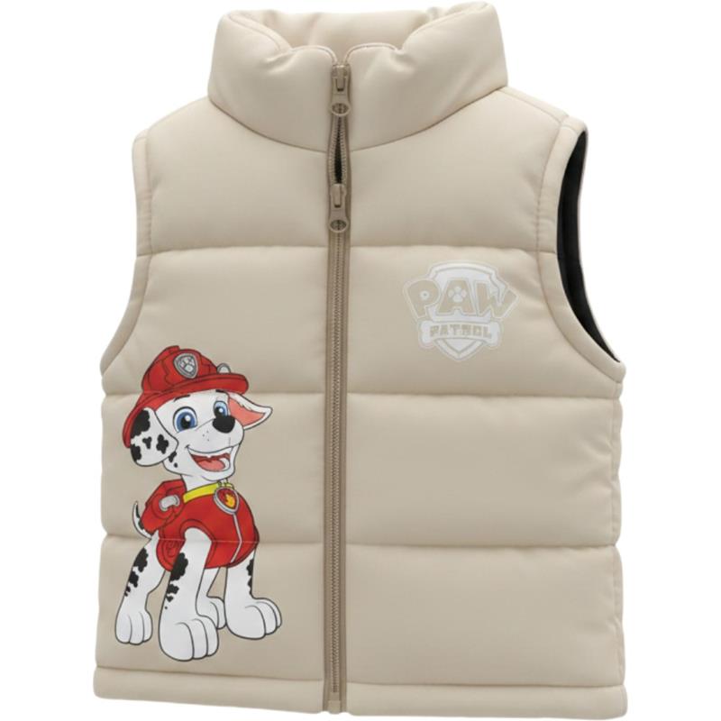 922 toptan 2-3-4-5 yaşındaki erkek çocuklar için elyaflı "Paw Patrol" (Marshall karakteri) baskılı yelek