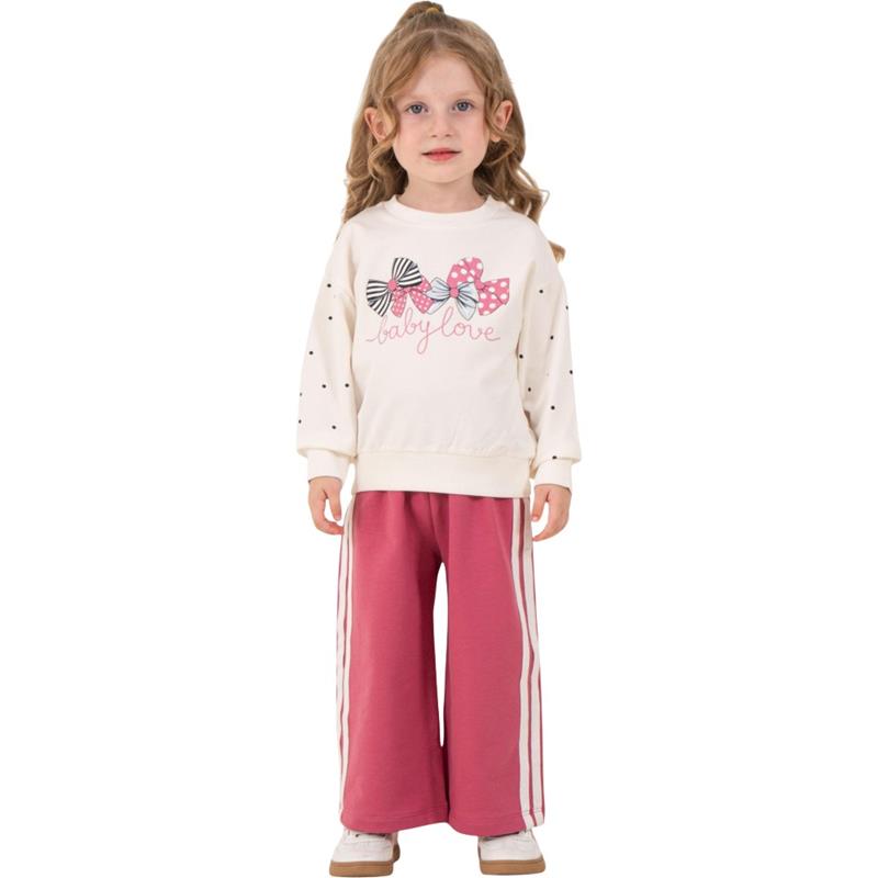 2010 toptan 2-3-4-5 yaş arası kız çocuklar için sweatshirt ve pantolon eşofman takımı