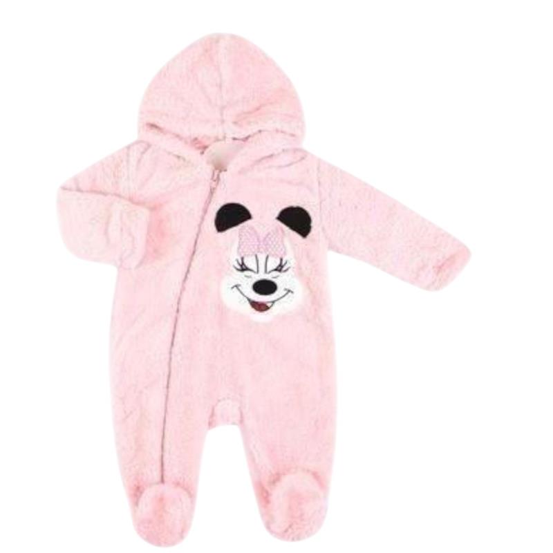 1323  toptan 6-9-12 aylık bebekler için Minnie Mouse baskılı bebek tulumu