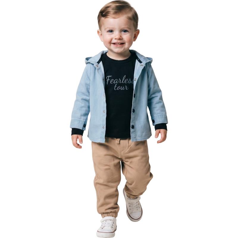 7079 toptan 2-3-4-5 yaş arası erkek çocuklar için kapüşonlu ceket, sweatshirt ve pantolonlu üçlü giyim seti 