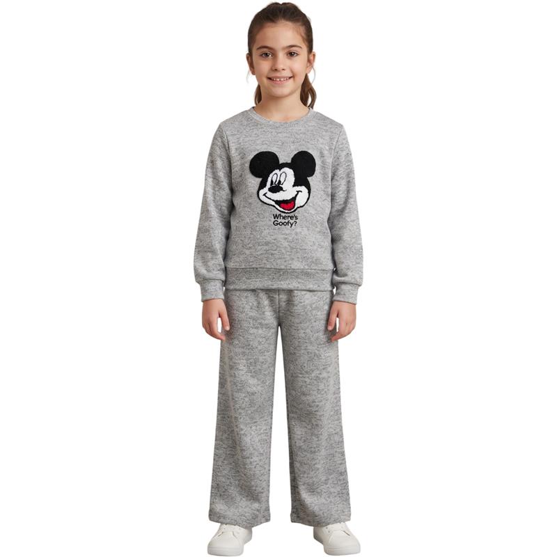 1115 toptan 3-4-5-6-7 yaş kız çocuklar için  Mickey Mouse desenli ekonomik segment çocuk ikili takım