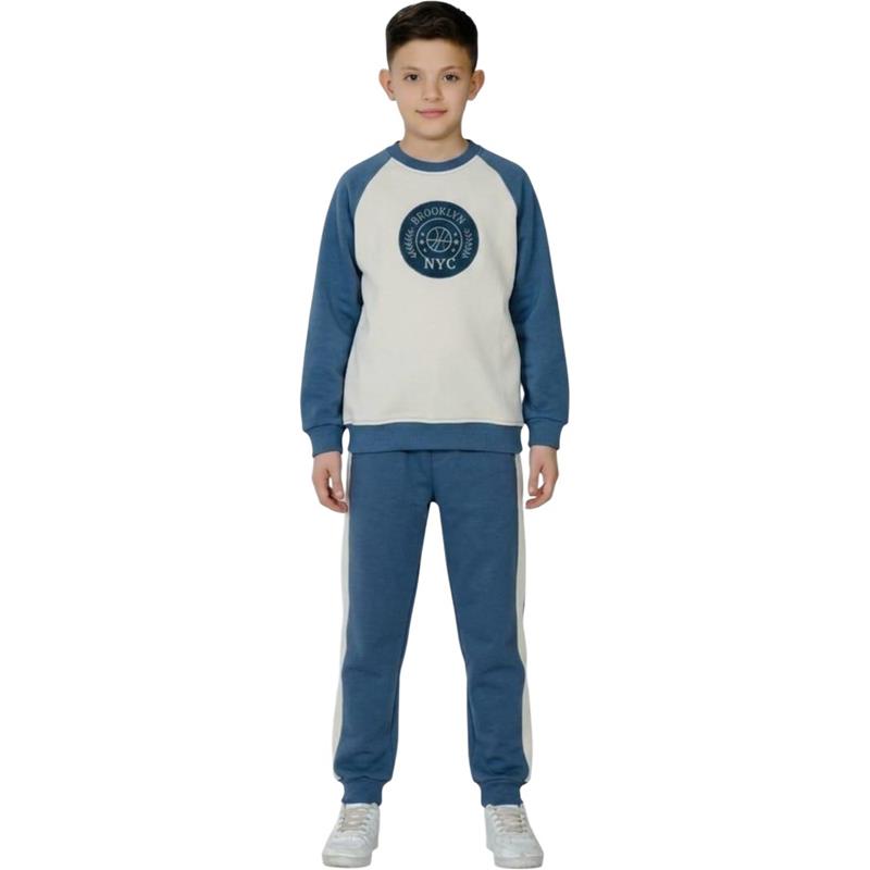 4325 toptan 5-12 yaş arası erkek çocuklar için uzun kollu sweatshirt ve pantolon eşofman takımı 