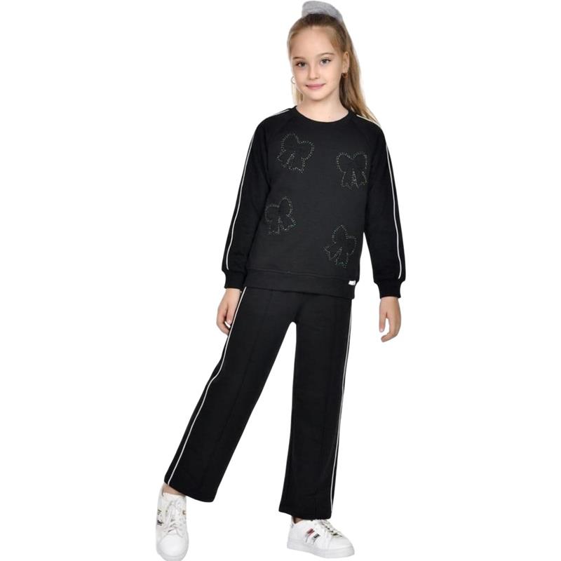 4115 toptan 5-12 yaş arası кız çocuklar için eşofman takımı (sweatshirt ve pantolon)
