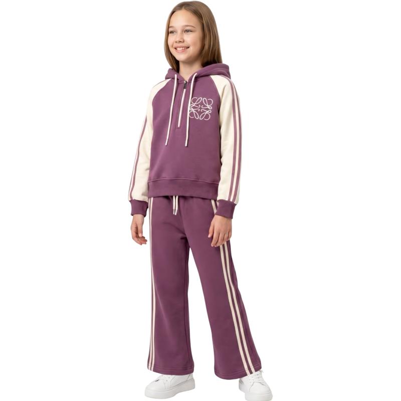 7400 toptan 5-8 yaş arası için  kız çocuk (kapüşonlu sweatshirt ve eşofman altı) eşofman takımı 