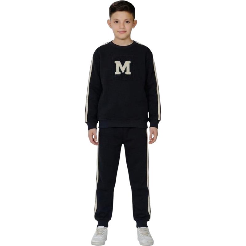 4340 toptan 5-12 yaş arası erkek çocuklar için sweatshirt ve pantolondan oluşan çocuk spor takımı 
