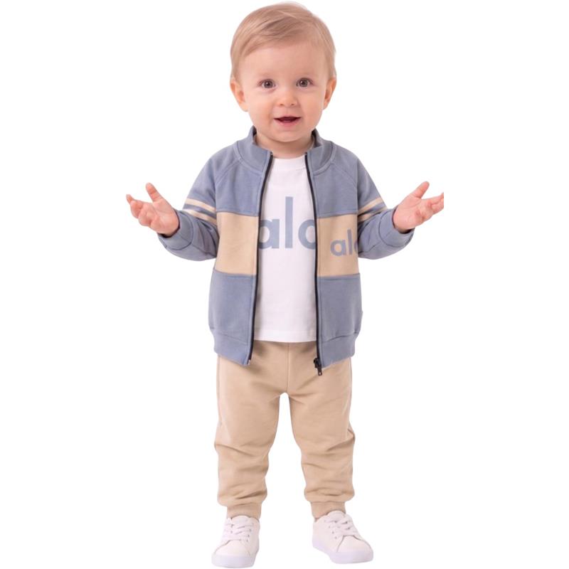 26268 toptan 9-24 aylık erkek çocuklar için bomber hırka, tişört, pantolon takım elbise seti