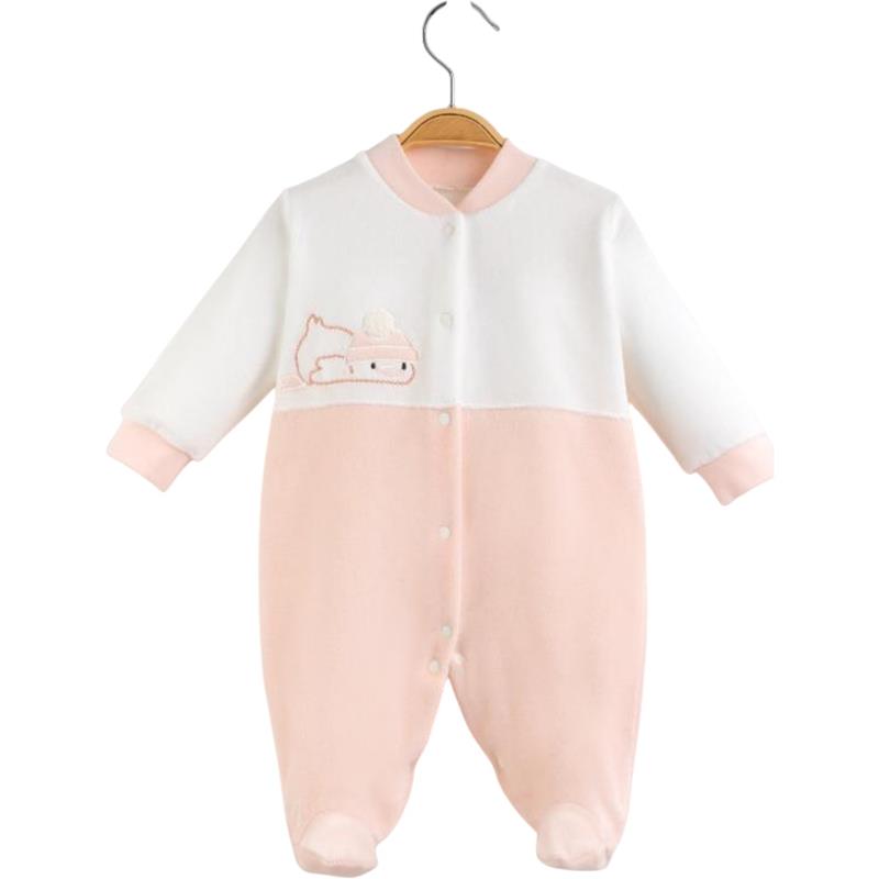 8206 toptan 3-6 ay arası bebekler için  bebek kadife tulumları 