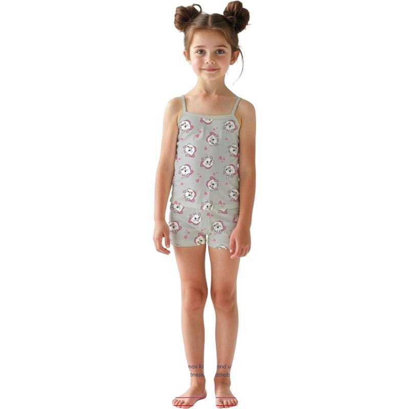 8076 toptan 2-10 yaş arası kız çocuklar için  iç çamaşırı (pijama) takımı
