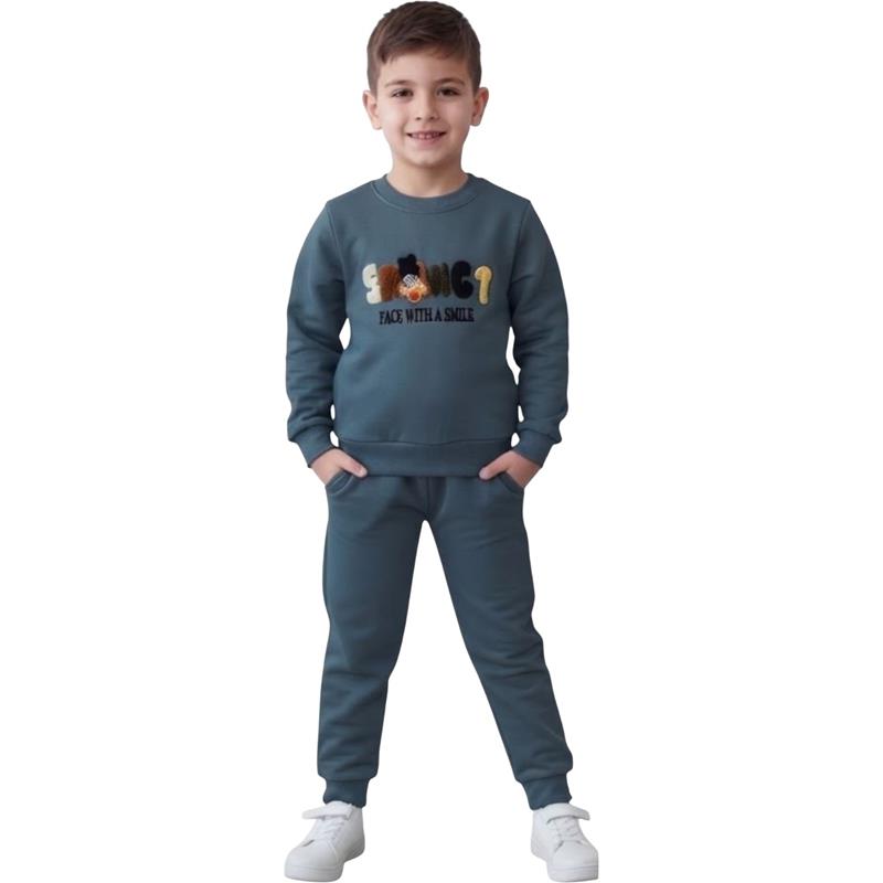 2405  toptan 3-7 yaş arası çocuklar için sweatshirt ve pantolon iki parçalı eşofman takımı 