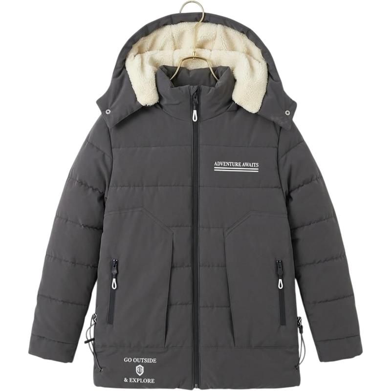 754 toptan 11-14 yaş arası çocuklar/gençler için  kürklü kapüşonlu kışlık mont/parka