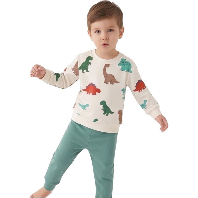 6-18 aylık bebekler için toptan çocuk iki parçalı takım (sweatshirt ve pantolon), pijama/ev giyim ürünleri
