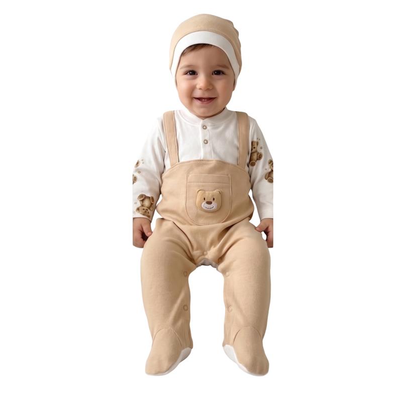 126 Toptan bebek seti: 3-6-9 aylık bebekler için tulum, body ve şapka